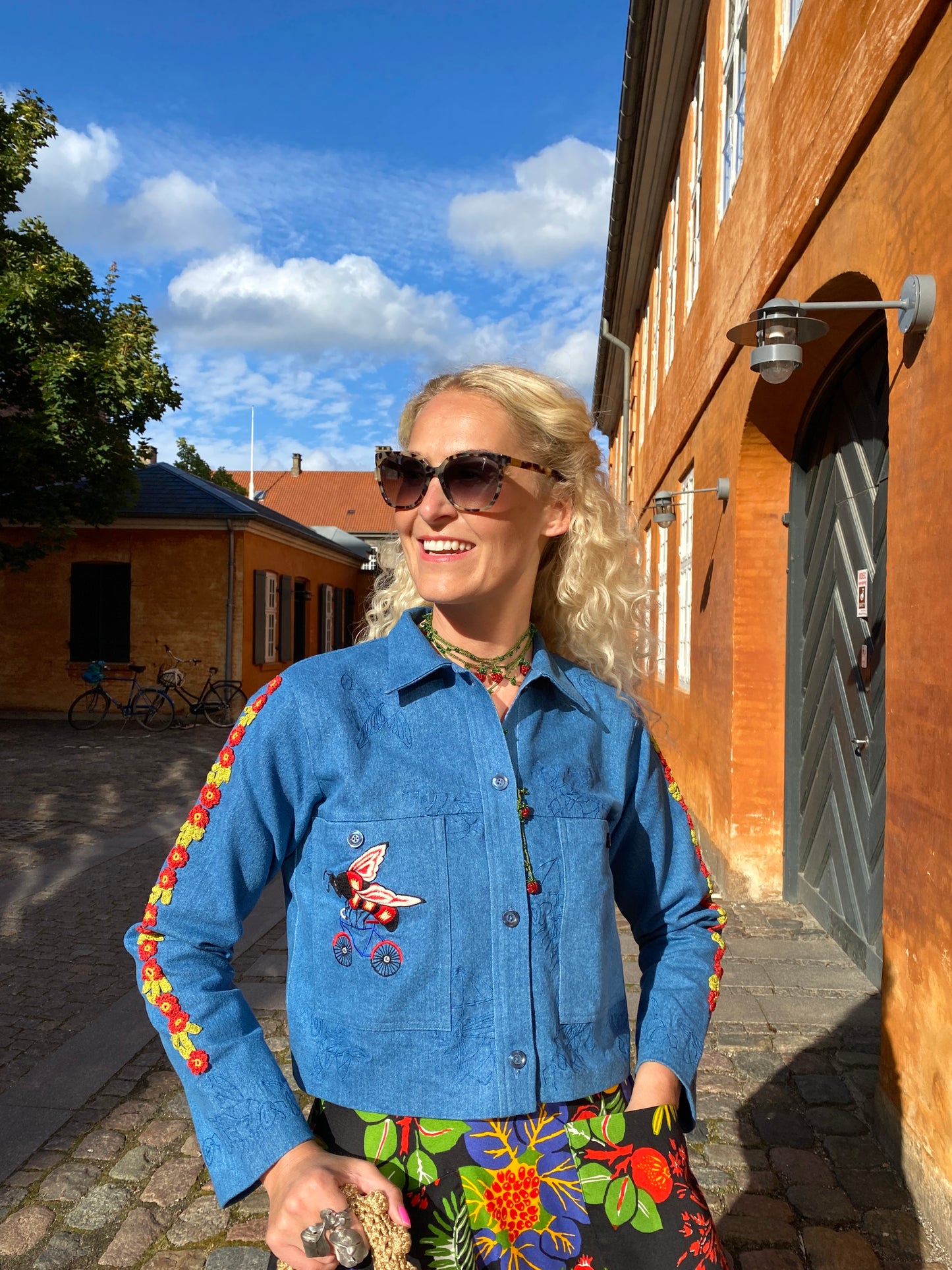 A Bees Day Out Jacket (Denim Blue)