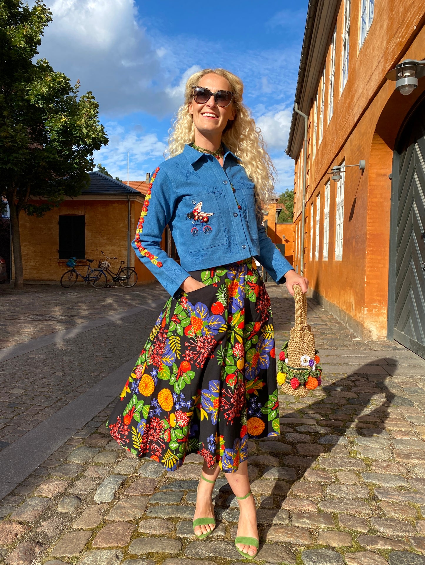 A Bees Day Out Jacket (Denim Blue)