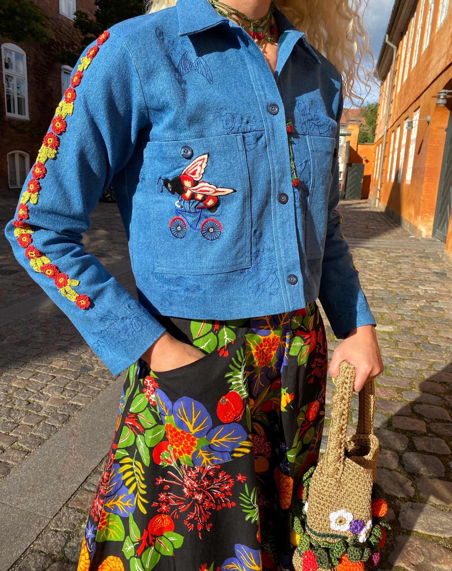 A Bees Day Out Jacket (Denim Blue)