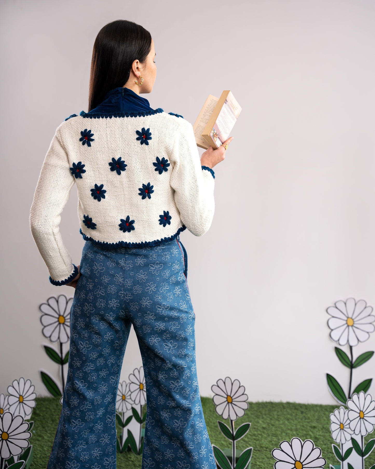 Sketchbook Flowers Cardigan